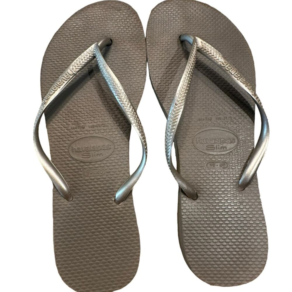 Havaianas Slim Women’s 7/8 Taupe Flip Flops